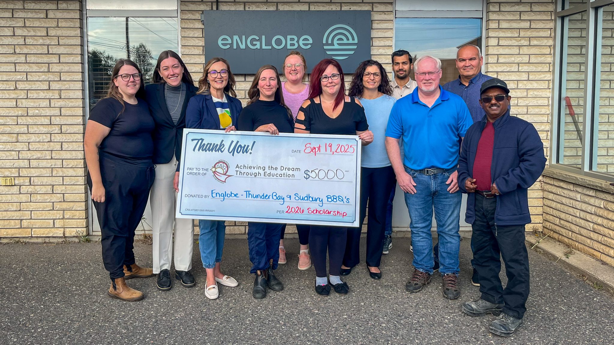 ENGLOBE RAISES $5,000 FOR ACHIEVING THE DREAM THROUGH EDUCATION ...
